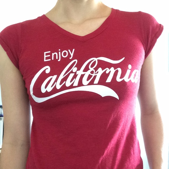 Reflex Tops - Enjoy California Red Short Sleeved T-Shirt Small